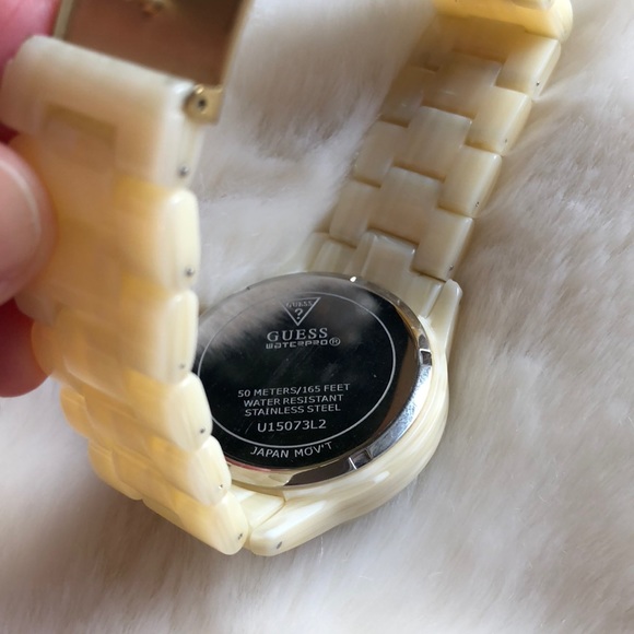 EUC Women’s Guess Horn Acrylic Watch - Picture 6 of 8